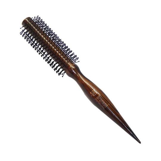 Bronson Professional Round Wooden Hair Brush - Dark Brown
