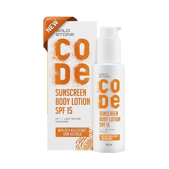 Wild Stone Code Sunscreen Body Lotion SPF 15 (100ml)