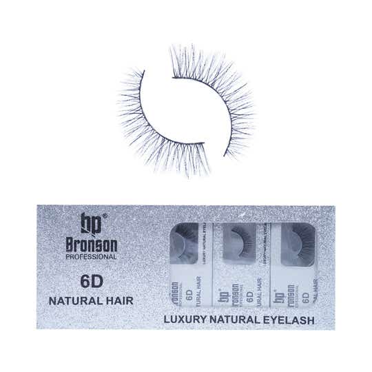Bronson Professional Pair 6D Long & Natural False Eyelashes - 111 - Black (10 Pairs)