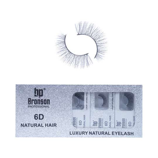 Bronson Professional Pair 6D Long & Natural False Eyelashes - 117 - Black (10 Pairs)