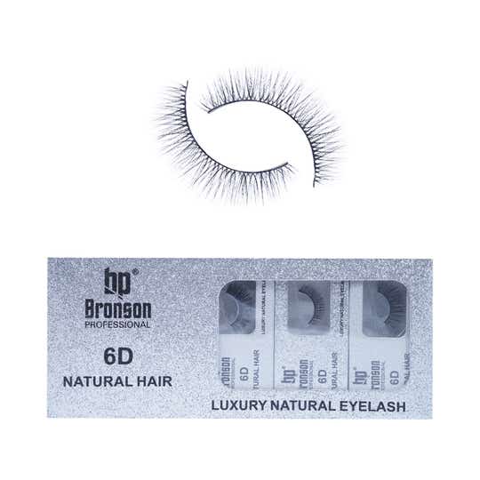 Bronson Professional Pair 6D Long & Natural False Eyelashes - 120 - Black (10 Pairs)