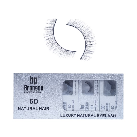 Bronson Professional Pair 6D Long & Natural False Eyelashes - 121 - Black (10 Pairs)