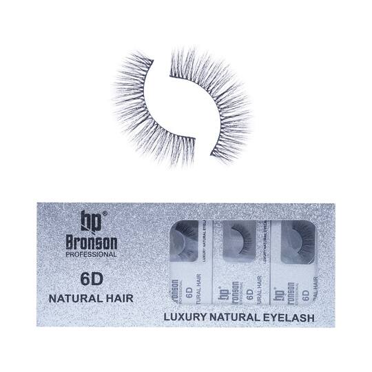 Bronson Professional Pair 6D Long & Natural False Eyelashes - 160 - Black (10 Pairs)