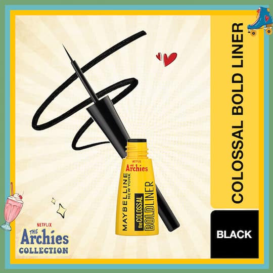 Maybelline New York The Colossal Bold Eyeliner The Archies Limited Edition - Black (3ml)