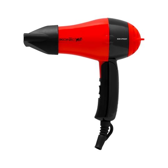 Ikonic Professional Mini Speedy Hair Dryer - Black & Red (1 pc)