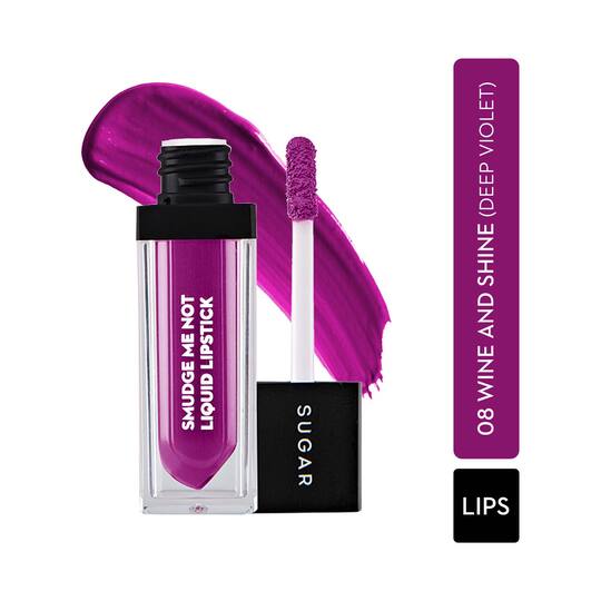 SUGAR Cosmetics Smudge Me Not Liquid Lipstick - 08 Wine And Shine (4.5ml)