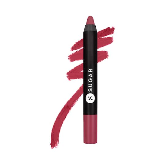SUGAR Cosmetics Matte As Hell Crayon Lipstick With Free Sharpener - 28 Honey Rider (2.5g)