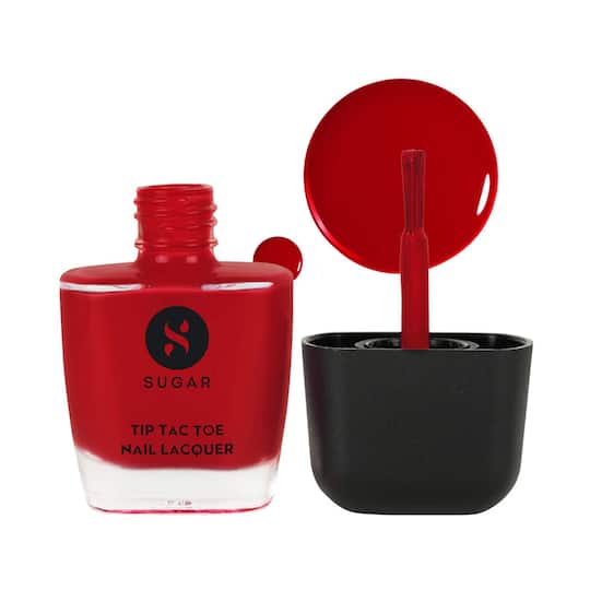 SUGAR Cosmetics Tip Tac Toe Nail Lacquer Classic - 26 Red Rhapsody (9ml)