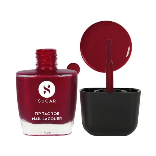 SUGAR Cosmetics Tip Tac Toe Nail Lacquer Classic - 29 Grand Garnet (9ml)