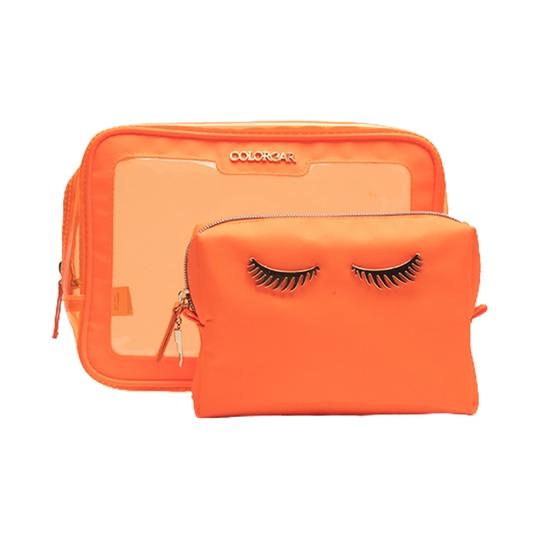 Colorbar Lips & Lashes Box Pouch - Neon Orange (2Pcs)