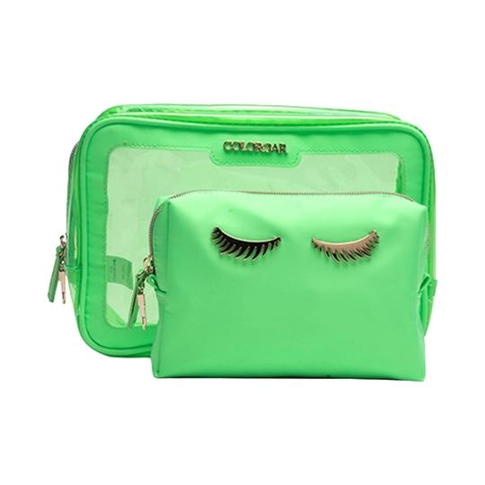 Colorbar Lips & Lashes Box Pouch - Neon Green (2Pcs)