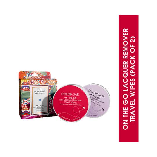 Colorbar On The Go Nail Lacquer Remover Travel Wipes - White (2Pcs)