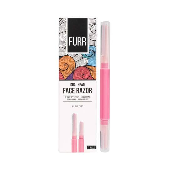 FURR Dual Head Face & Eyebrow Razor for Women - Pink