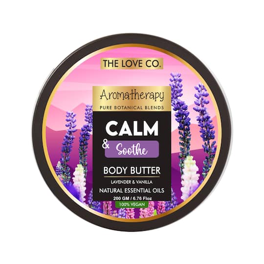THE LOVE CO. Aromatherapy Calm and Soothe Body Butter With Lavender and Vanilla (200g)
