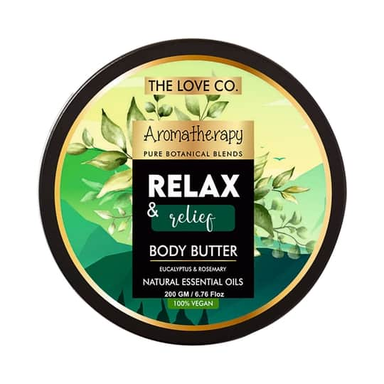 THE LOVE CO. Aromatherapy Relax and Relief Body Butter With Eucalyptus & Rosemary (200g)