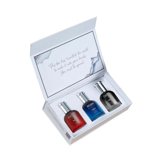 Bombay Shaving Company Wonderlust Perfume Kit for Men Set Long Lasting Eau De Parfum (3 Pcs)