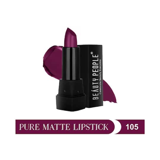 Beauty People Pure Matte Lipstick - 105 Pop Purple (3.8g)