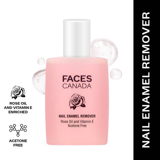 Faces Canada Nail Enamel Remover, Soft & Hydrated Cuticles, Gentle Nail Polish Remover (90 ml)