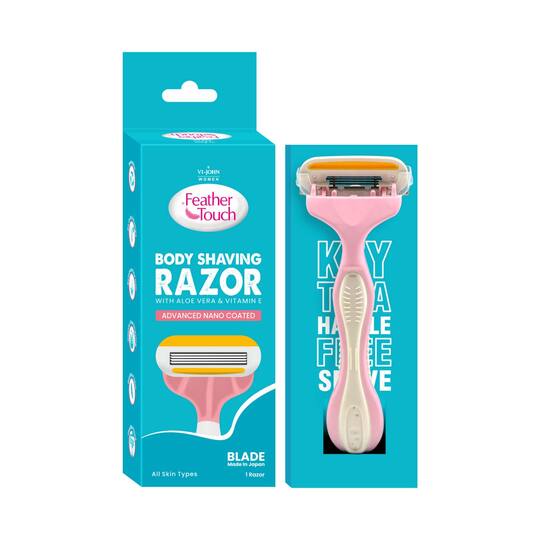 VI-JOHN Feather Touch Body Shaving Razor - Pink And White
