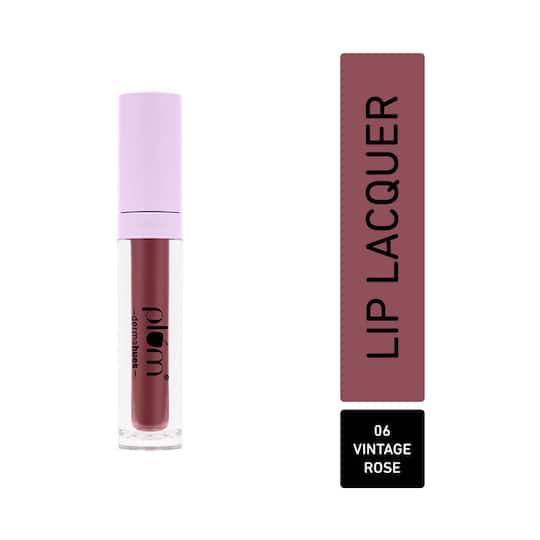 Plum 3-In-1 Glassy Glaze Lip Lacquer - 06 Vintage Rose (4.5ml)