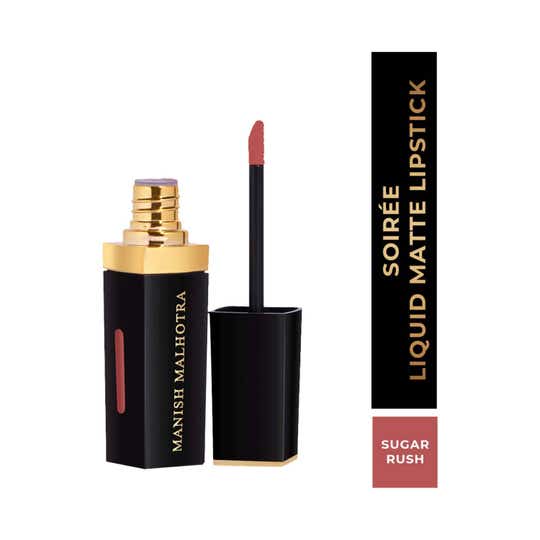 MyGlamm Manish Malhotra Soiree Liquid Matte Lipstick - 03 SUGAR Cosmetics Rush (7g)