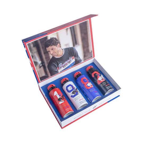 BEVERLY HILLS POLO CLUB Series Collection Deodorant Gift Set For Men (4 Pcs)