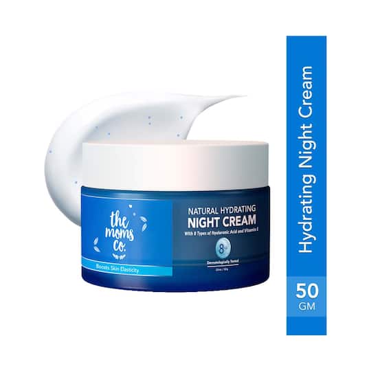 the moms co. Natural Hydrating Night Cream With 8 Types Of Hyaluronic Acids and Squalene (50g)
