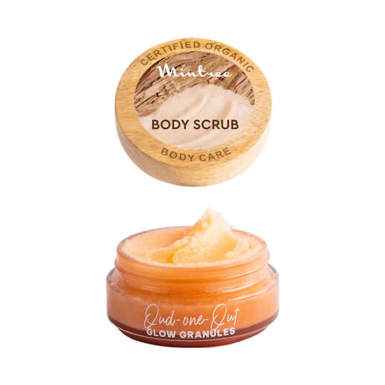 Mintree Certified Organic Luxury Oud Sugar Scrub For Exfoliation & Tan Removal (150g)