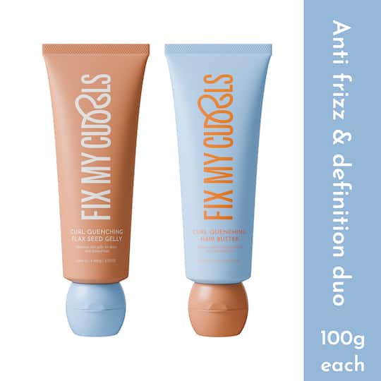 Fix My Curls Curl Quenching Moisture Styling Duo For Curly And Wavy Hair (2 Pcs, 100 g Each)