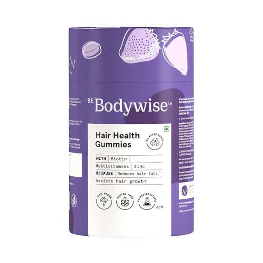 Be Bodywise Biotin Hair Gummies For Stronger Shinier Hair & Nails (60pcs)