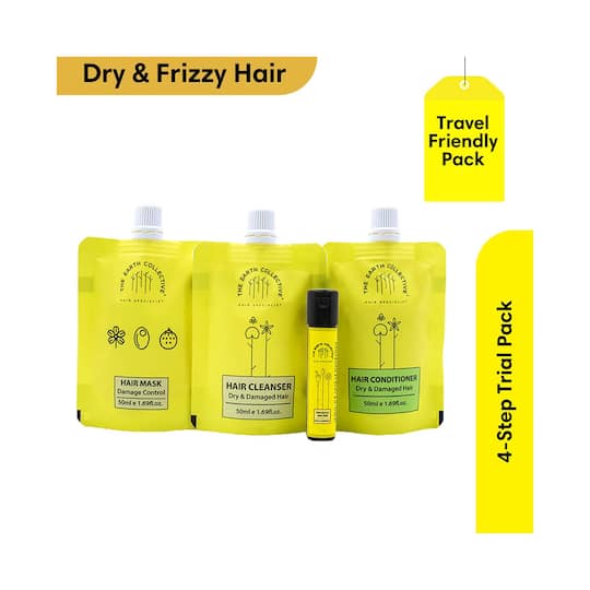 The Earth Collective Dry & Frizzy Hair Regime Trial Pack (4 Pcs)