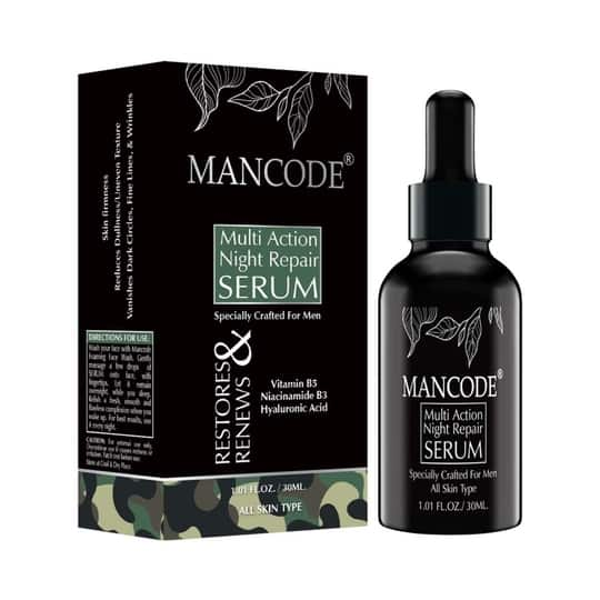 Mancode Multi Action Night Repair Serum For Men (30 ml)