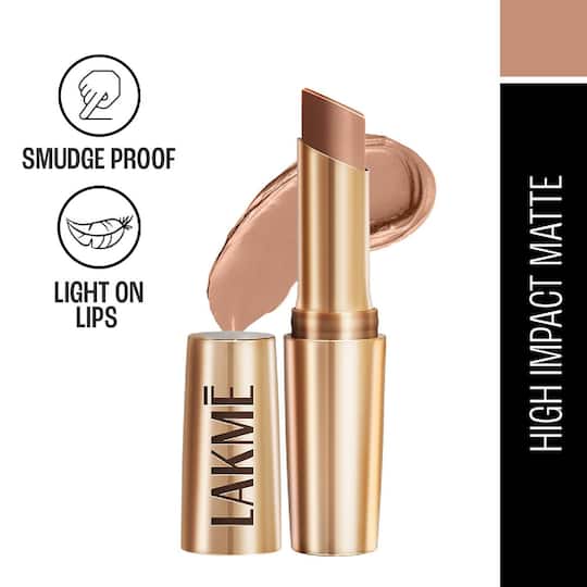 Lakme 9 To 5 Primer + Matte Lipstick - Salty Caramel (3.6g)