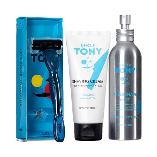 Uncle Tony Shaving Supreme Blue Grooming Kit (3 pcs)