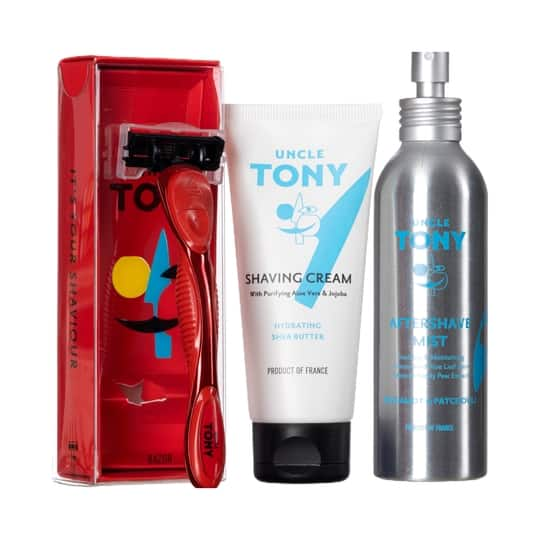 Uncle Tony Shaving Supreme Red Grooming Kit (3 pcs)