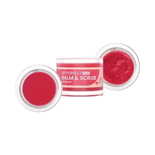 Swiss Beauty Lip Perfect Duo Balm & Scrub with Coffee Extract - Beetroot (7 g)