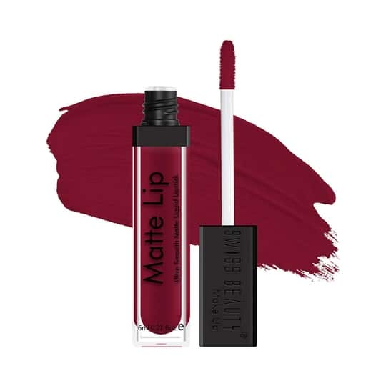 Swiss Beauty Ultra Smooth Matte Liquid Lipstick - Mahogany (6 ml)