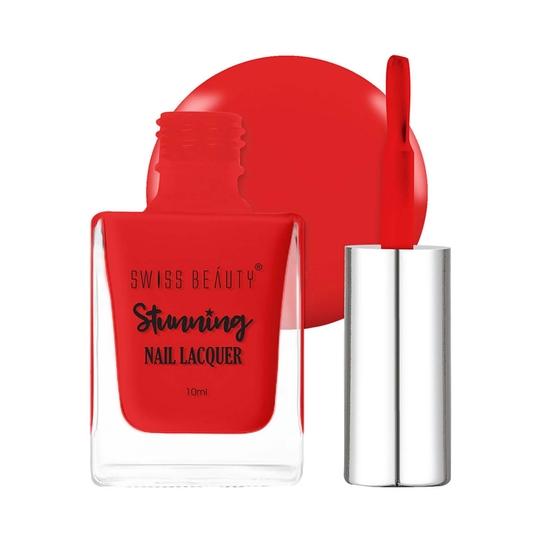 Swiss Beauty Stunning Nail Lacquer - Hot Red (10 ml)