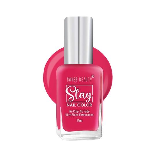 Swiss Beauty Slay Nail Color - Fuchsia Pink (13 ml)
