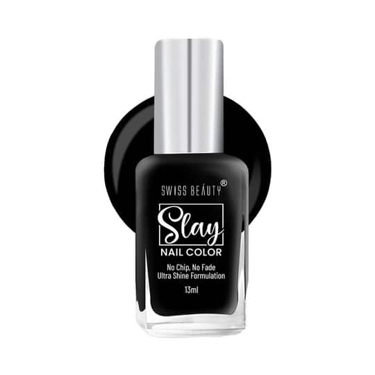 Swiss Beauty Slay Nail Color - Mid Night (13 ml)