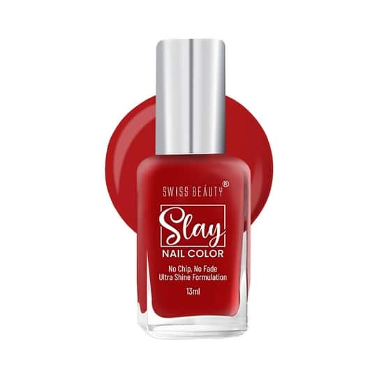 Swiss Beauty Slay Nail Color - Silk Red (13 ml)