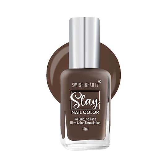 Swiss Beauty Slay Nail Color - Hot Chocolate (13 ml)