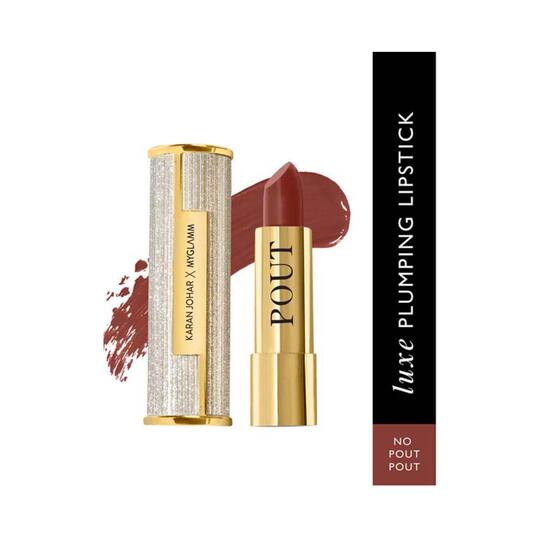 MyGlamm Pout By Karan Johar Bullet Plumping Lipstick - No Pout Pout (3.5 g)