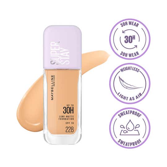 Maybelline New York Super Stay Lumi-Matte Liquid Foundation 30H Longwear - 228 (35 ml)