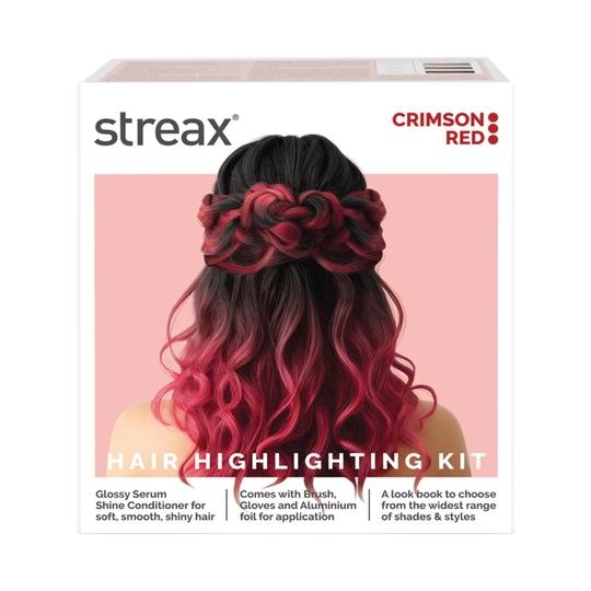 Streax Ultralights Hair Color Highlight Kit - Crimson Red (180 g)