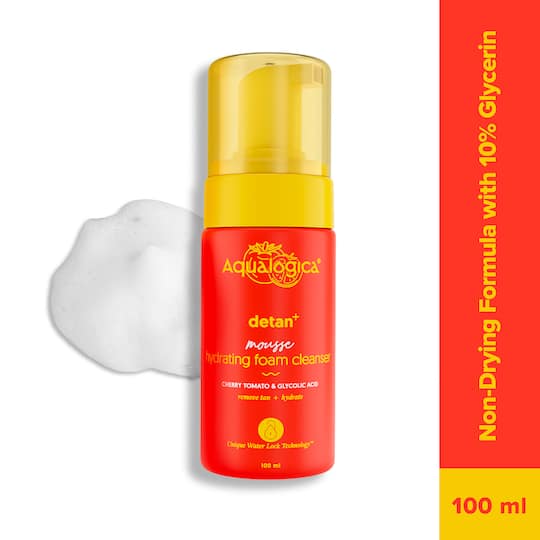 Aqualogica Detan+ Mousse Hydrating Foam Face Cleanser (100 ml)