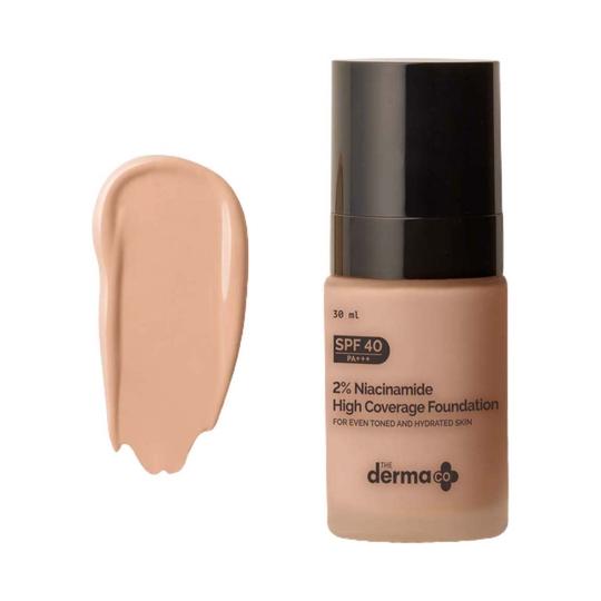 The Derma Co. 2% Niacinamide & 1% Hyaluronic Acid Foundation With SPF 40 PA+++ - Ivory (30 g)
