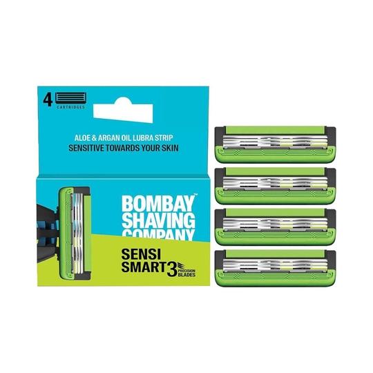 Bombay Shaving Company Sensi Smart 3 Razor Cartridge For Men - (4 pcs)