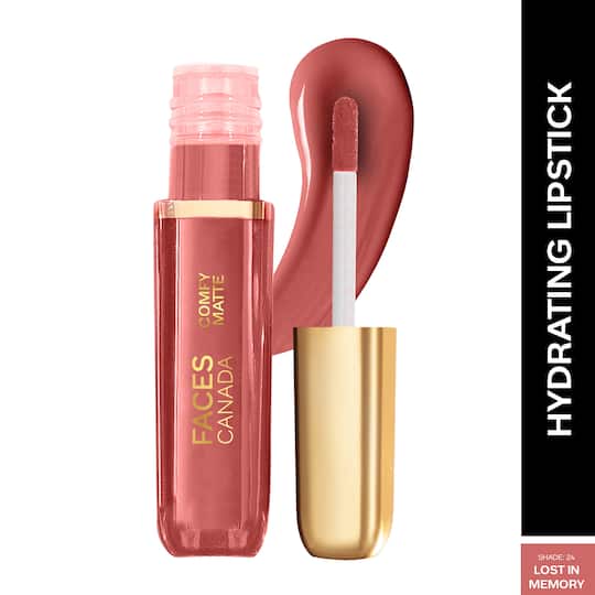 Faces Canada Comfy Matte Liquid Lipstick 10HR Stay No Dryness - Lost In Memory 24 (3 ml)