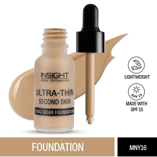 Insight Cosmetics Ultra-Thin Second Skin Foundation with SPF 15 - MNY16 (20 ml)